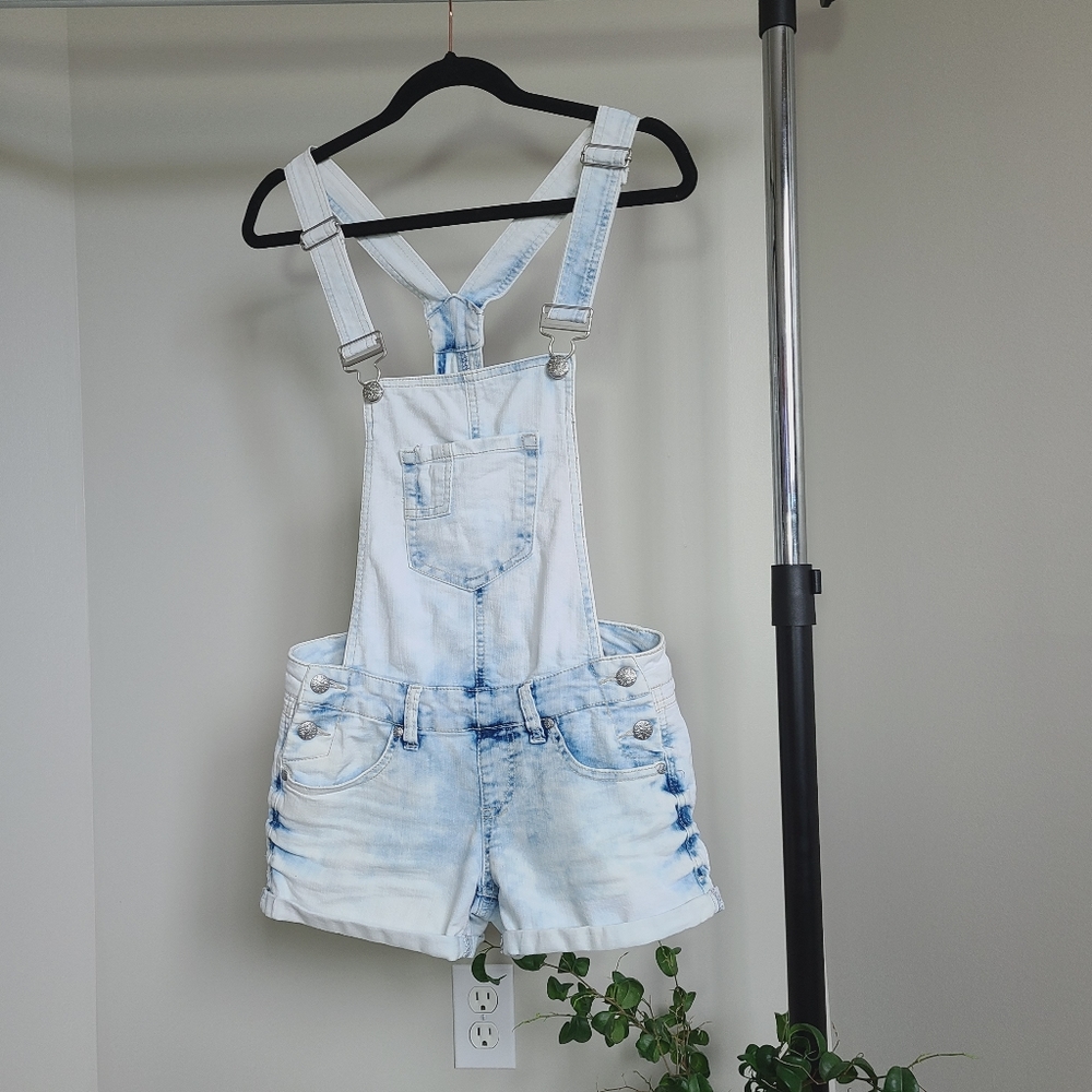 jean short overalls